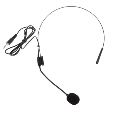 Image de MagiDeal Système Noir sans Fil électret Serre tête De Microphone Bouchon Type Vertical