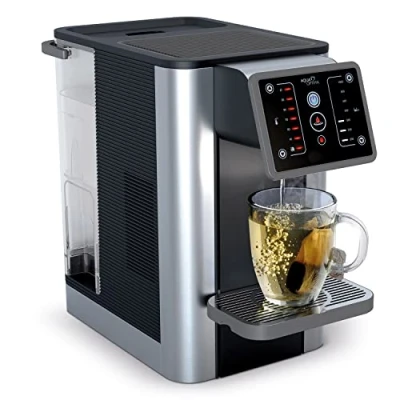 Image de Aqua Optima Distributeur d&#039;eau chaude filtré instantané Aurora, capacité de 3 litres, 49 options volume et température, 1 filtre à eau Evolve+ 30 jours, noir argent