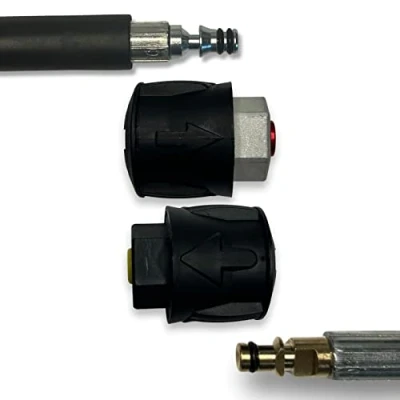 Image de M&amp;M Smartek Kit adaptateur d&#039;extension de tuyau pour système Parkside vers Kärcher Click Connect avec raccord M22