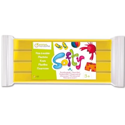 Image de AVENUE MANDARINE SO0870500700C Un pain de 500 g PATE A MODELER Softy À partir 3 ans JAUNE