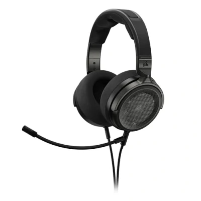 Image de Corsair Virtuoso Pro Casque de Jeu Ouvert Filaire Microphone Unidirectionnel Détachable Conducteurs en Graphène 50 mm Réponse Fréquence 20Hz 40 kHz Carbone