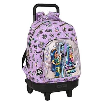 Image de Sac à dos roulettes MONSTER HIGH 45 CM 2 Compartiments Trolley Mixte