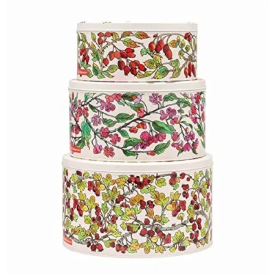 Image de Elite Gift Boxes Emma Bridgewater Birds in Hedgerow set of 3 round Cake Tins Nested 250(d) x 145mm (large) 225(d) 120mm (medium) 198(d) 105mm (small)