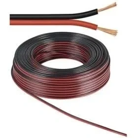 Image de Câble pour haut parleur en vrac goobay 0.75 mm² Conducteurs aluminium 25 m Rouge/noir
