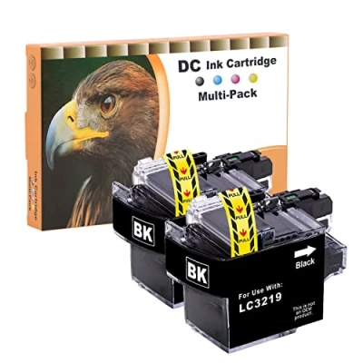 Image de D&amp;C LC3219 XL Cartouches d&#039;encre compatibles avec Brother LC 3217 3219 Noir pour MFC J5330DW J5335DW J5730DW J5930DW J6530DW J6930DW J6935DW (2 Pack)