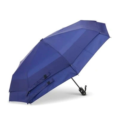 Image de Samsonite Parapluie compact à ouverture/fermeture automatique, bleu neuf, taille unique