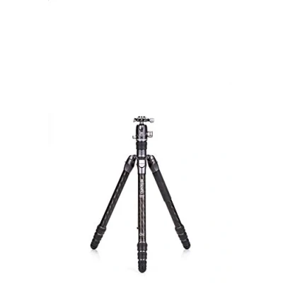 Image de Benro Rhino Carbon Fibre Three Series Tripod/Monopod with VX30 Ballhead, 4 Leg Sections, Twist Locks, Padded Carrying Case (FRHN34CVX30) Max Height 174.5 cm