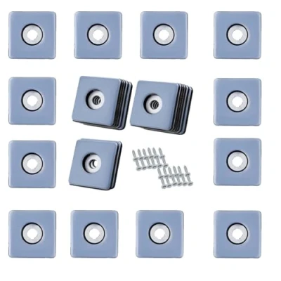 Image de Uni Fine Lot de 24 Patins en téflon autocollants 25 x mm robustes Pour meubles moquettes Surface coulissante PTFE un déplacement facile des