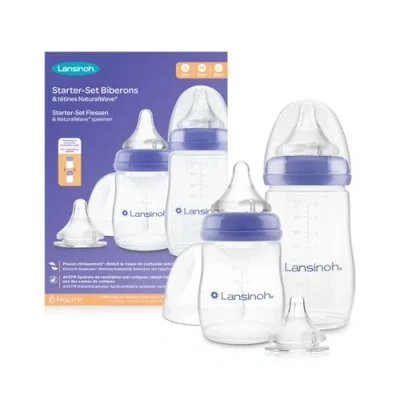 Image de Lansinoh Coffret de Démarrage Biberon + Tétine NaturalWave