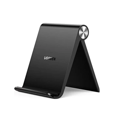 Image de UGREEN Support Téléphone Bureau Réglable Pose Pliable Compatible avec iPhone 16 Plus Pro Max 15 14 13 12 Galaxy S24 Ultra S23 S22 S21 Note 20 Pixel 8 7a 6a REDMI (Noir)