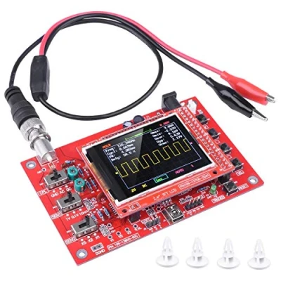 Image de ARCELI Oscilloscope numérique au Format de Poche, kit Open Source TFT 2,4 Pouces avec sonde, Version assemblée (soudé)