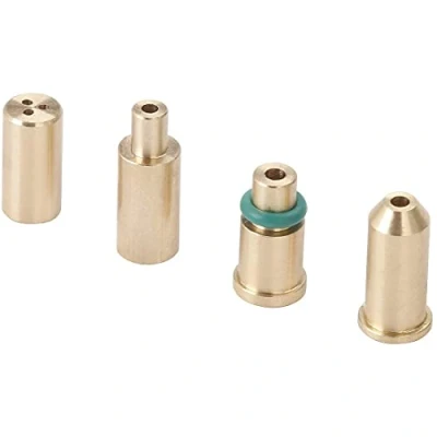 Image de SMTHOME 4pcs remplacement adaptateur de recharge gaz en laiton pour S T Dupont briquet jaune/rouge/vert/bleu Caps pièces réparation bricolage