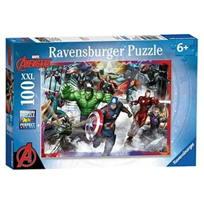 Image de Ravensburger Puzzle Enfant 100 pièces XXL Les plus grands héros / Marvel Avengers À partir de 6 ans qualité supérieure Carton épais et résistant Aventure 10771