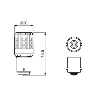 Image de Bosch P21W LED Retrofit lampes auto 12 V 1 W BA15s 2 ampoules