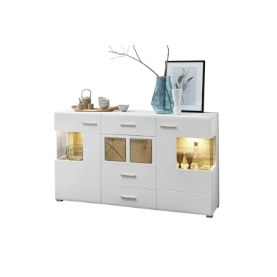 Image de Stella Trading Fun Plus Buffet Blanc avec de Belles Applications en Bois cerf