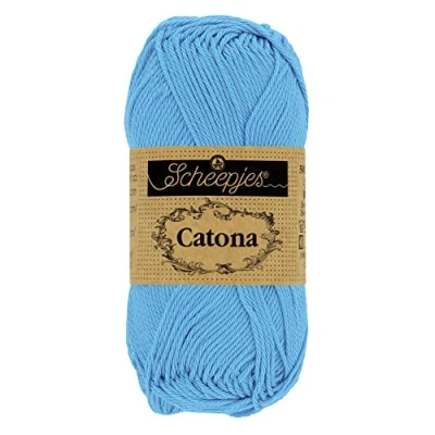 Image de Scheepjes Fil Catona 384 bleu poudre 1 x 50 g