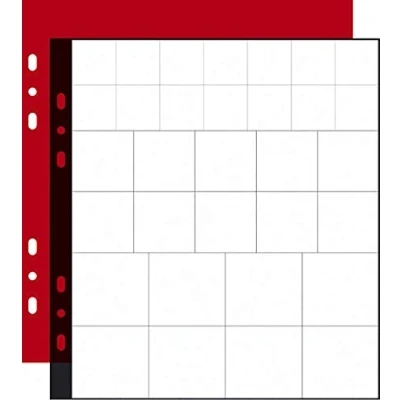 Image de Exacompta Réf. 96004E 1 sachet de 3 recharges Numismatiques 32 cases cristal Pour 96 pièces monnaie diamètres 20,30,40mm classeur format 24,5 x 25 cm