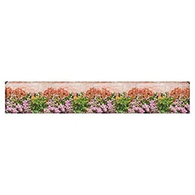 Image de WENKO Pare vue de balcon Fleurs mur, Polyéthylène, 85 x 500 cm, Multicolore