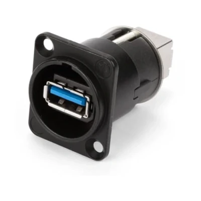 Image de Neutrik changeur de genre usb 3.0 réversible (type a et b) boîtier nickelé type d