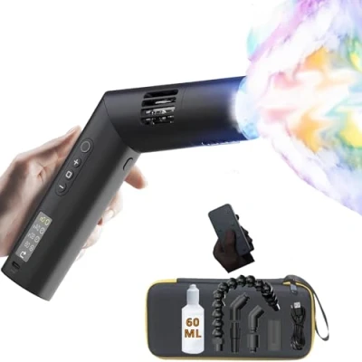 Image de Colbor cf5 Machine a fumee portable,machine à brouillard portable fumée mini 40w,10m télécommande sans fil, poignée pliable,pour la photographie,mariage, fête, DJ Halloween (noir)
