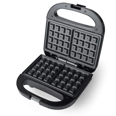 Image de Progress EK5852P Double Waffle Maker Electric Dessert Maker, Non Stick Cooking Plates, Belgian/American Iron, Automatic Temperature Control, Carry Handle, Power/Ready Indicator Lights, 750W