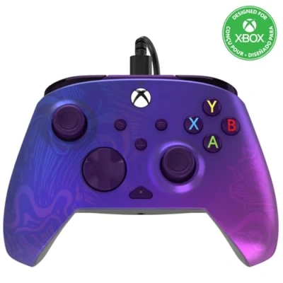 Image de PDP REMATCH Xbox filaire manette Purple Fade for Series XS, One, Officially Licensed