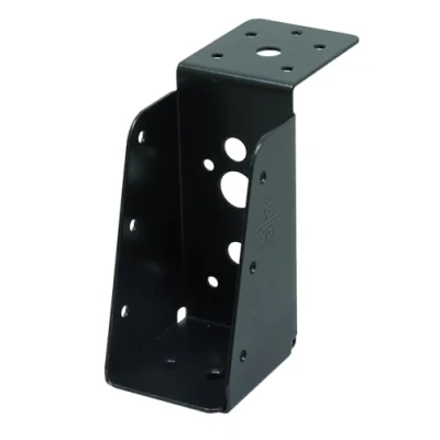 Image de Support de poteau noir galvanisé pour poutres 4.5 x 9 cm Par pièce