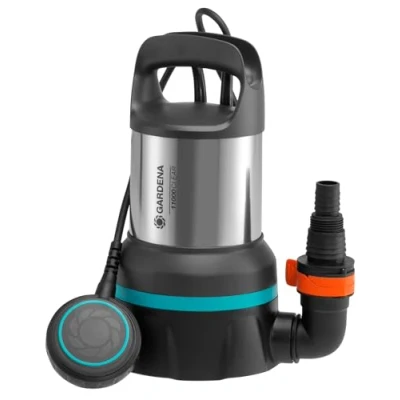Image de Ppe évac sub 11000 Gardena : Pe débit 11 000 l/h, com flot opt fonction continu, aspi plat j 2 mm, sy rac rap 450 W (09032 20)