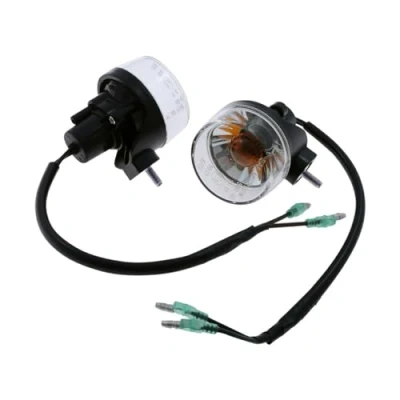 Image de PW clignotant paire, étanche, oval, noir, verre clair, compatible pour ATV, Quad