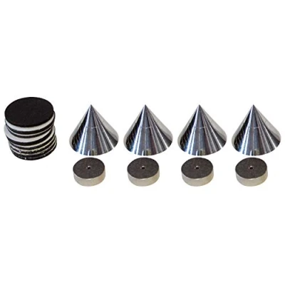 Image de Absorbeur Sub Watt pour Haut Parleur Dynavox Chromé Lot de 4