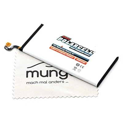 Image de batterie de rechange pour Samsung Galaxy S7 (G930F) (remplace la d&#039;origine EB BG930ABE) Polarcell avec chiffon nettoyage mungoo