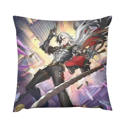 Image de PLAYDOM Honkai:Star Rail Kafka JingYuan DanHeng March 7th Himeko Bronya Rand,18 * 18 inch Accueil Canapé lit Coussin Décoration (Boothill)