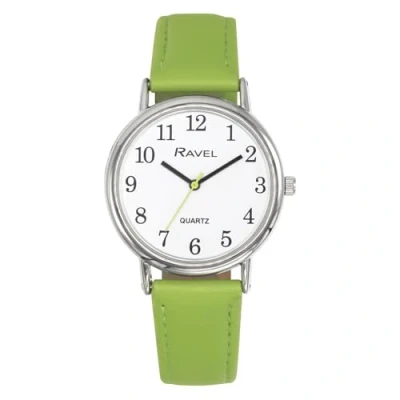 Image de Ravel Montre Ronde Brighter Days pour Femmes, Ton Argenté (Boîtier de 36 mm) Quartz Analogique R0140.21.1 Vert Lime Clair/Cadran Blanc