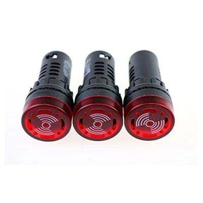Image de BRART 3 pièces AD16 22SM Indicateur lumineux Signal Flash Buzzer 12V 24V 220V 380V LED (couleur : 24V)