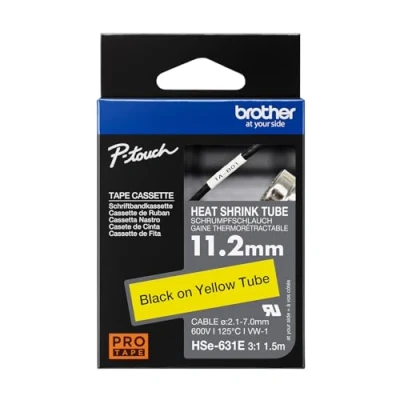 Image de Brother HSE631E Ruban retrac Noir/Jaune