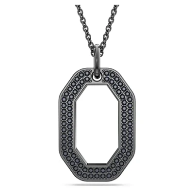 Image de Swarovski DEXTERA, Octagon SHAPE, Ruthenium Plated Pendentif, Femme, Taille: One Size, Black