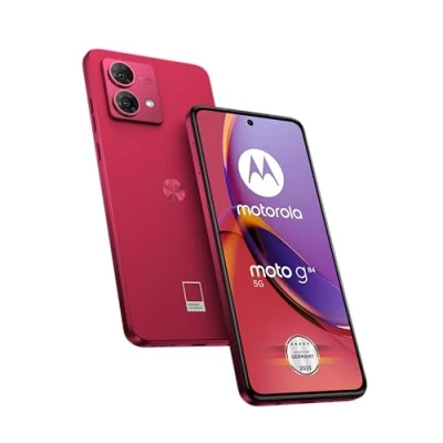 Image de Motorola Mobility Moto G84 5G Écran FHD+ 6,5&quot; Double appareil photo 50 MP 12/256 Go 5000 mAh Android 13 Viva Magenta (cuir synthétique vegan) avec étui de protection