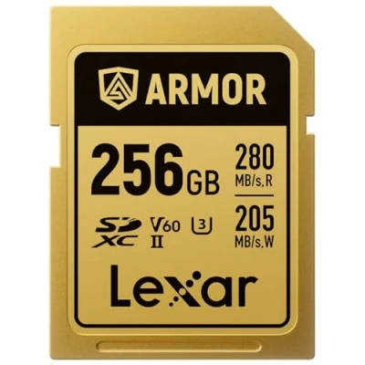 Image de LEXAR Carte SDXC Pro Gold Series ARMOR UHS II 256Go IP68 R280/W205MB/s Neuf