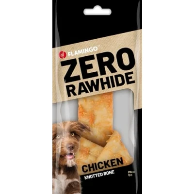 Image de Flamingo Friandises Zero rawhide Os noué avec Poulet 20cm, 180gr.