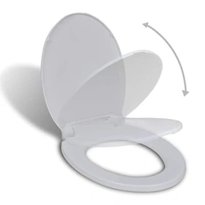 Image de vidaXL Abattant WC Fermeture Douceur Blanc Ovale Salle de Bain Siège Toilette