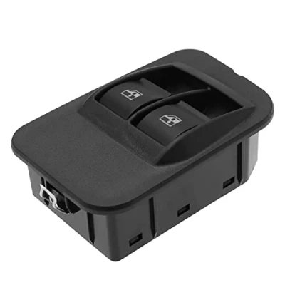 Image de VGOL Commutateur de Vitre Électrique Voiture avec Cadre 6490.G8 735461275 Compatible Nemo Doblo Fiorino Qubo Bipper Combo Bouton Commande Intérieur, Noir