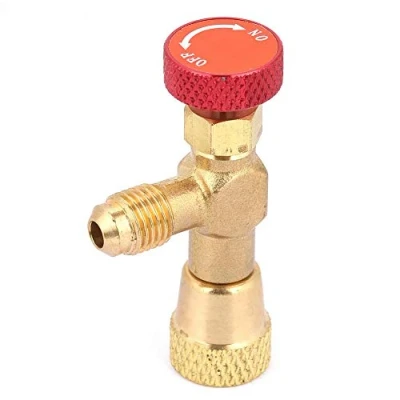 Image de Vanne de Régulation Débit en Laiton Valve pour Tuyau Charge R410A, 1/4 &#039;&#039; 5/16