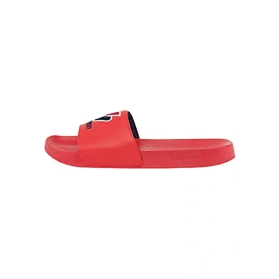 Image de Superdry Sandales de bain, Homme, Taille: 40/41, Varsity red Caoutchouc / textile