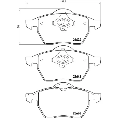Image de HELLA 8DB 355 007 881 Jeu de plaquettes frein non préparé pour indicateur d&#039;usure AUDI: A4 B5 Avant, Berline, VOLKSWAGEN: Passat Berline