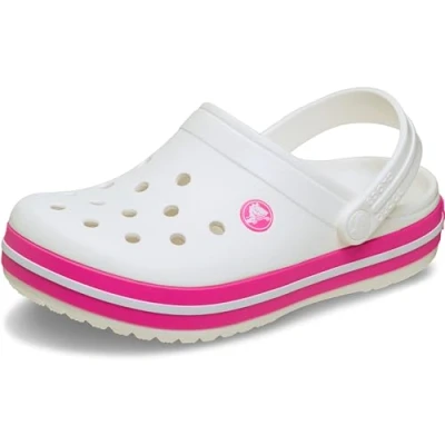 Image de Crocs Unisexe Enfant Crocband Clog K Sabots, White/Pink Crush, 38/39 EU