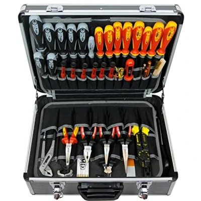 Image de FAMEX 440 L Mallette à outils avec 2 palettes 56 poches d&#039;insertion, division dans le fond de la valise, vide, sans