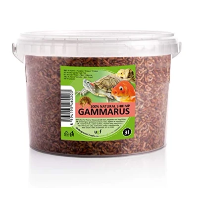Image de UGF Crevettes d&#039;eau Douce Premium Gammarus séchées, Seau de 3 litres ≈ 300g