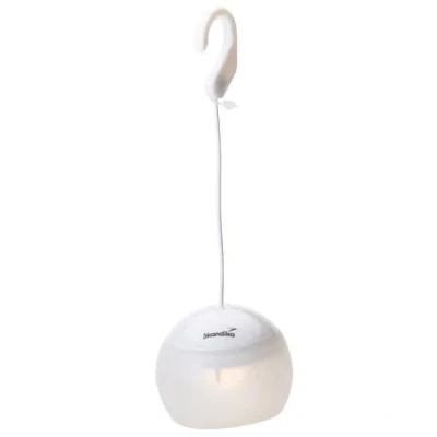 Image de Skandika LED Lampe de camping Tufjord 3 modes d&#039;éclairage, batterie 2000 mAh, rechargeable, tente, veilleuse pour le camping, jardin, la décoration, randonnée (Blanc)