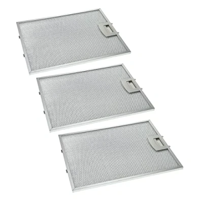 Image de vhbw 3x filtres permanent à graisse compatible avec Bosch DKE935A/01, DKE935A/03, DKE935A/04, DKE935A/05, DKE935A/06 hotte de cuisine, métal