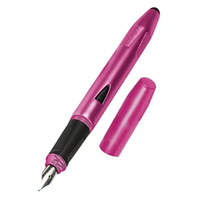 Image de Online stylo à encre Switch Starter Pink │ plume ergonomique pour l&#039;école, idéal débutants moyenne, partie soft grip │cartouches d&#039;encre standard enfants, élèves
